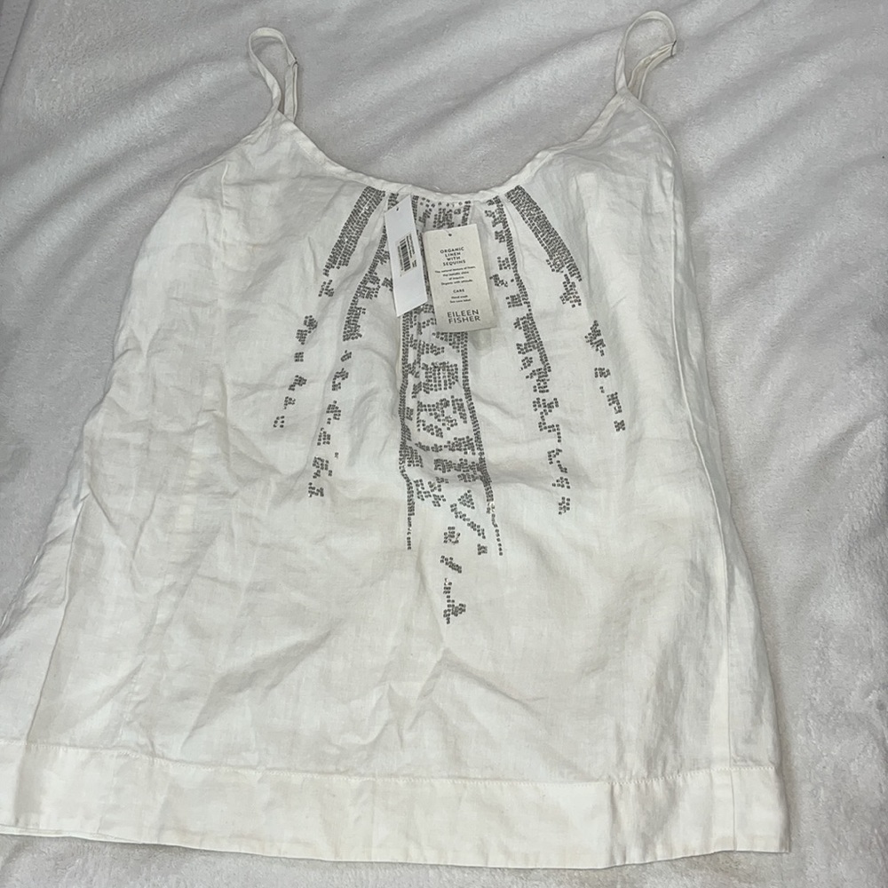 new eileen fisher 100% organic linen tank